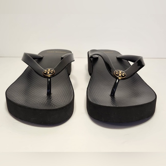 Tory Burch Eva Platform Black Flip Flops - Womens Size 9 - Excl Cond! - Picture 3 of 16